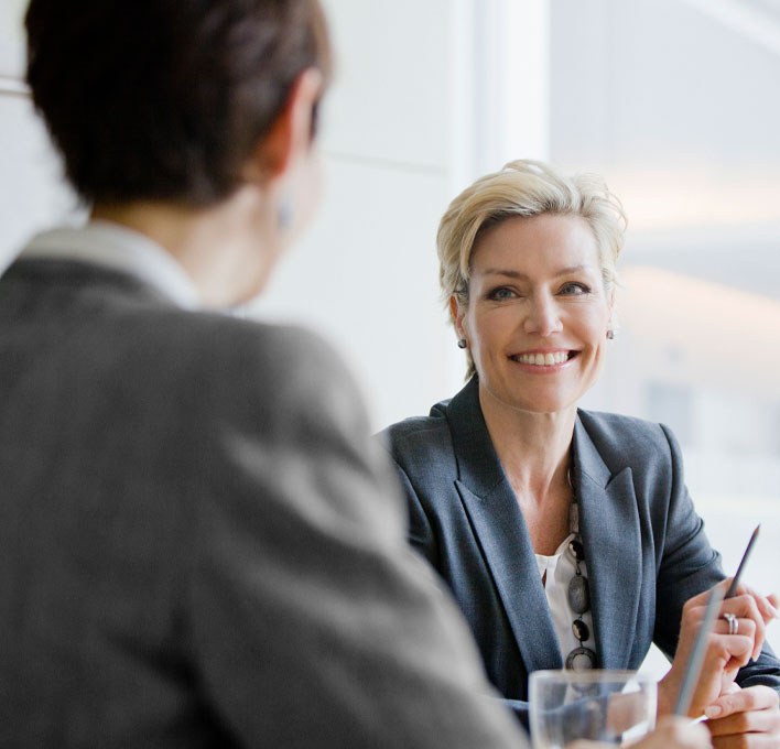 two people having a business meeting